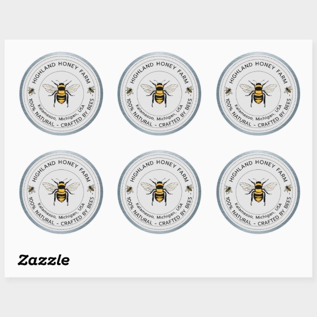 Classic Round Stickers | Pure Honey Custom Level  (Sheet)
