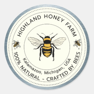 Classic Round Stickers   Pure Honey Custom Sticker