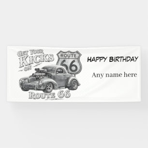 Classic Route 66 Customisable Banner