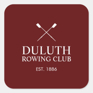 Classic Rowing Club Square Sticker