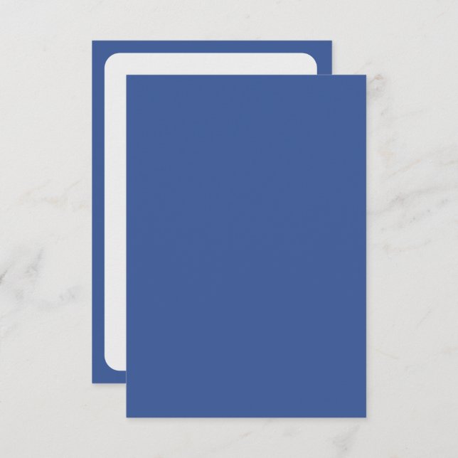 Classic RSVP Card in Blue & White – Customisable (Front/Back)