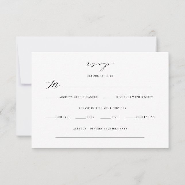 Classic RSVP Enclosure Card (Front)