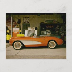 Classic RT 66 Gas Station Postcard