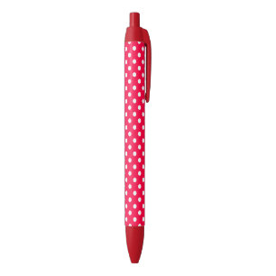 Classic Rustic Red Colour White Dots Template Red Ink Pen