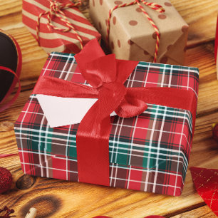 Classic Rustic Red & Green Plaid  Wrapping Paper
