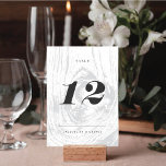 Classic Rustic Woodgrain Wedding Table Number Card<br><div class="desc">Modern Classic Light Grey/Grey, Black And White Rustic Woodgrain Texture Monograms, Winter Wedding Party / Reception Double-Sided, Table Number Card. The base background can be changed to any colour of your choice. You can easily add more text / info / details and/or photos to this product. Designed / original artwork...</div>