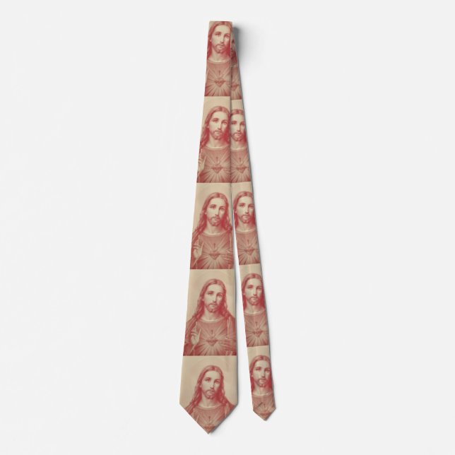 Classic Sacred Heart of Jesus Neck Tie (Front)