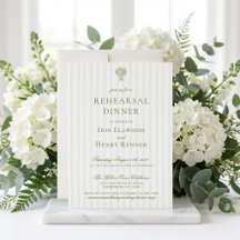 Classic Sage Green & Beige Rehearsal Dinner