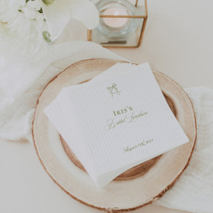 Classic Sage Green Bridal Shower Paper Napkin