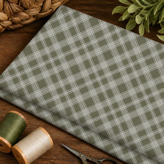 Classic Sage Green Plaid Fabric