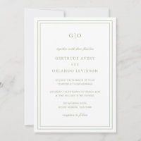 Classic Sage Green QR Code Elegant Wedding
