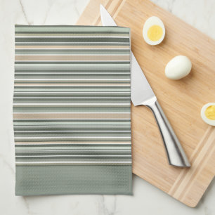 Classic Sage Stripes Tea Towel