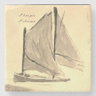 Classic Sailboat  -  Stone Coaster