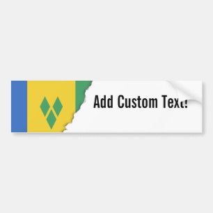 Classic Saint Vincent Flag Bumper Sticker