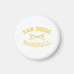 Classic San Diego California Baseball Fan Retro Vi Magnet