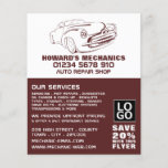 Classic Sangria, Auto Mechanic/Repairs Advertising Flyer<br><div class="desc">Classic Sangria,  Auto Mechanic/Repairs Advertising Flyers By The Business Card Store.</div>