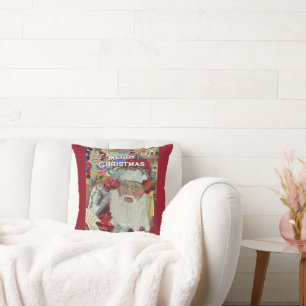 Classic Santa - Checking It Twice Holiday Artwork Cushion