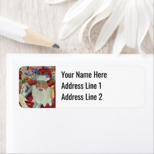 Classic Santa — Checking It Twice Return Address Label