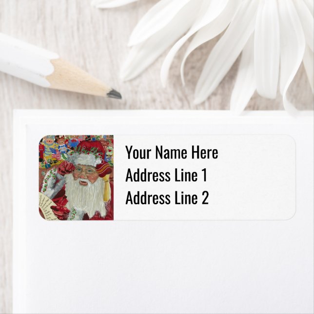 Classic Santa — Checking It Twice Return Address Label (Insitu)