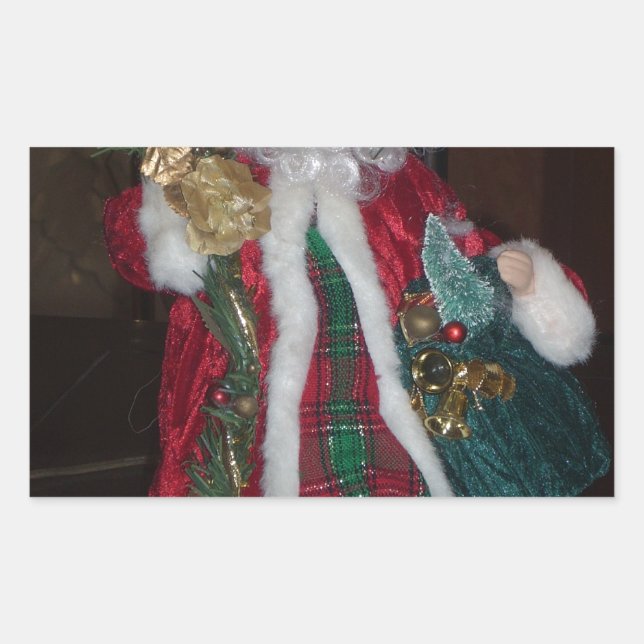 Classic Santa Claus: A Timeless Holiday Icon Rectangular Sticker (Front)