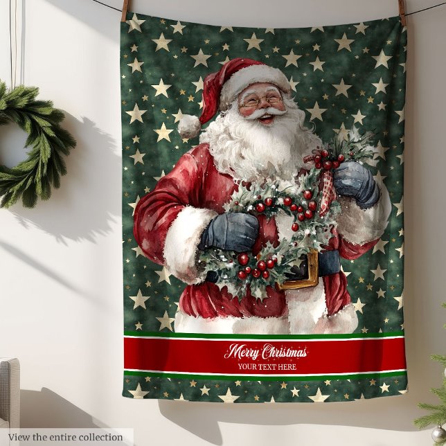 Classic Santa Claus Blanket in Trendy Colours (Classic Santa Claus Blanket in Trendy Colors)