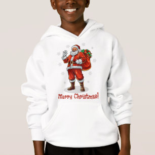 Classic Santa Claus bringing Christmas presents