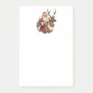 Classic Santa Claus Riding a Reindeer Christmas Post-it Notes