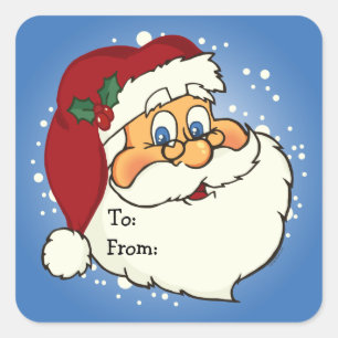 Classic Santa Gift Tag Sticker