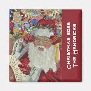Classic Santa Holiday 20XX — Custom Family Magnet