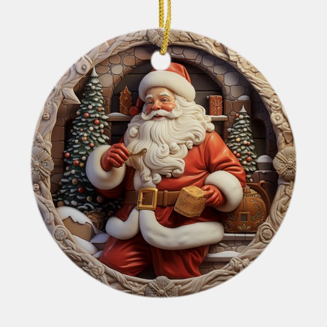 Classic Santa Ornament (Front)