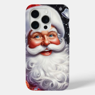 Classic Santa with present & ornaments iPhone 15 Pro Case