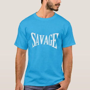 Classic SAVAGE Bold White Print Men’s T-Shirt