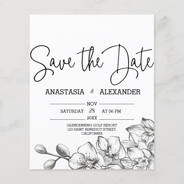 Classic Save the Date.  Flyer (Front)