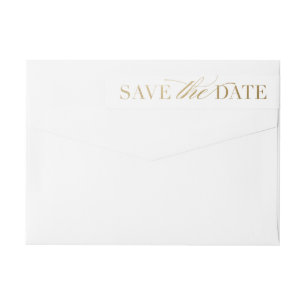 Classic save the date return address label