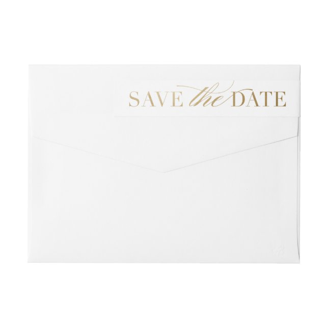 Classic save the date return address label (Back)