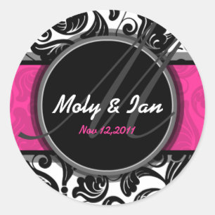 Classic Save the date wedding sticker A005