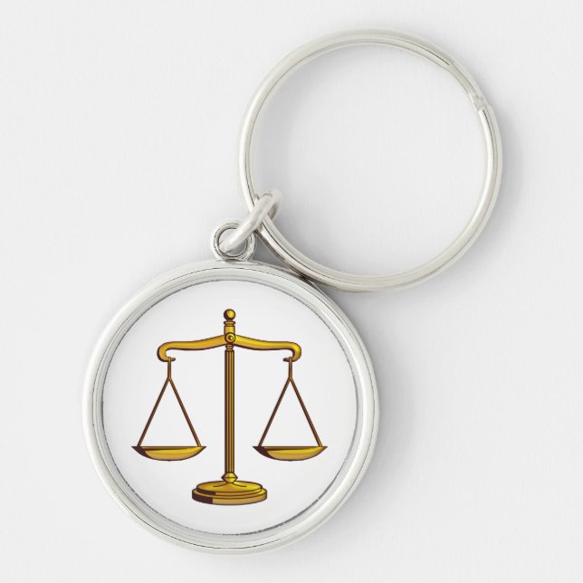 Classic Scales of Justice | Lawyers Key Ring (Front)