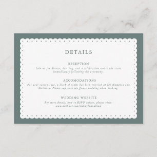Classic Scalloped Edge Wedding Enclosure Card
