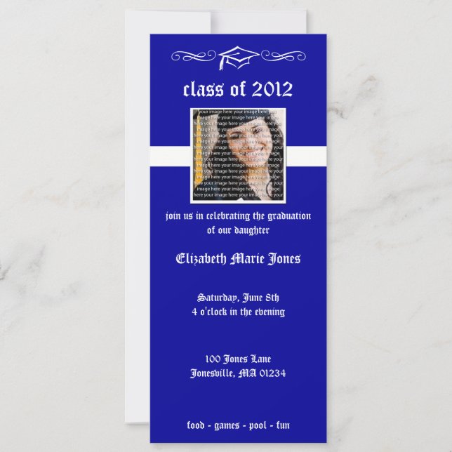 Classic School Graduation Invitations (Front)