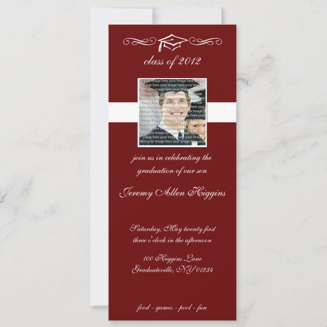 Classic School Graduation Invitations (Front)