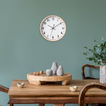 Classic School Wall Clock<br><div class="desc">Classic looking clock, adjust the colours of the lines and background, as well as the font.</div>