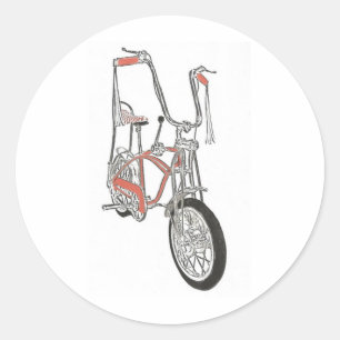 Classic Schwinn Orange Krate 60's Bike Bicycle Round Sticker