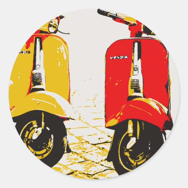 Classic Scooter Classic Round Sticker (Front)