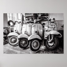 Classic Scooter Poster | Paris France