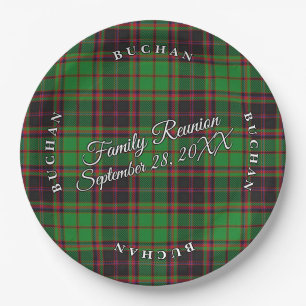 Classic Scots Clan Buchan Tartan Event Paper Plate