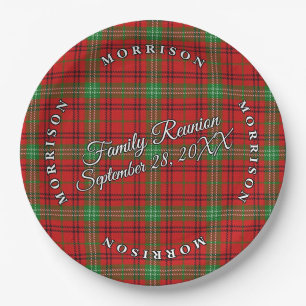 Classic Scots Clan Morrison Tartan Event Paper Plate