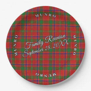 Classic Scots Clan Munro Tartan Event Paper Plate