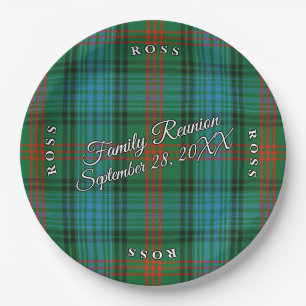 Classic Scots Clan Ross Tartan Event Paper Plate