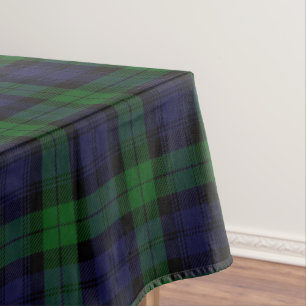 Classic Scottish Black Watch Tartan Plaid Tablecloth