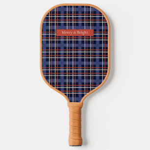 Classic Scottish Tartan Plaid Custom Name Pickleball Paddle